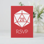 Tabletop Chic in Cherry RSVP Card Karte (Stehend Vorderseite)