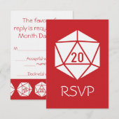 Tabletop Chic in Cherry RSVP Card Karte (Vorne/Hinten)