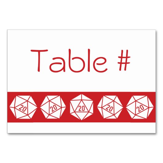 Tabletop Chic in Cherry Table Card Tischnummer (Vorderseite)