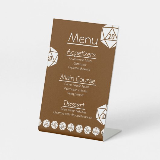 Tabletop Chic in Chocolate Pedestal Sockelschild (Vorderseite)