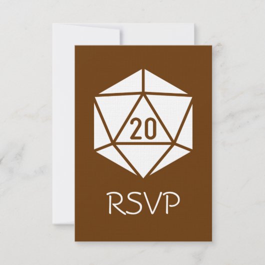 Tabletop Chic in Chocolate RSVP Card Karte (Vorderseite)