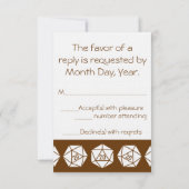 Tabletop Chic in Chocolate RSVP Card Karte (Rückseite)