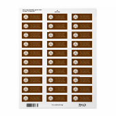 Tabletop Chic in Chocolate Rücksendeadresse Etiket (Vorne)