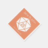 Tabletop Chic in Coral Napkins Serviette (Ecke)