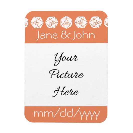 Tabletop Chic in Coral Rett-the-Date Magnet (Vertikal)