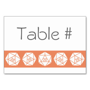 Tabletop Chic in Coral Table Card Tischnummer