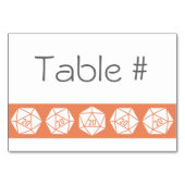 Tabletop Chic in Coral Table Card Tischnummer (Rückseite)