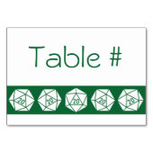 Tabletop Chic in der grünen Tischkarte Tischnummer (Rückseite)