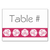 Tabletop Chic in der Himbeerentabelle Tischnummer (Rückseite)