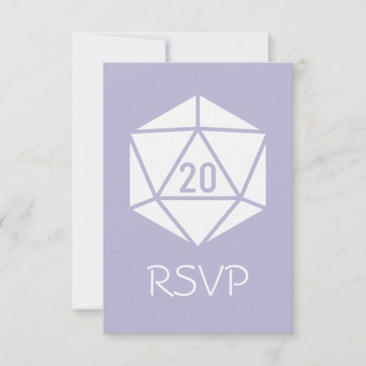 Tabletop Chic in der Lavendel RSVP Karte (Vorderseite)