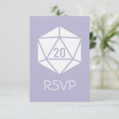 Tabletop Chic in der Lavendel RSVP Karte (Stehend Vorderseite)