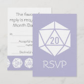 Tabletop Chic in der Lavendel RSVP Karte (Vorne/Hinten)