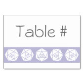 Tabletop Chic in der Lavendel-Tischkarte Tischnummer (Rückseite)