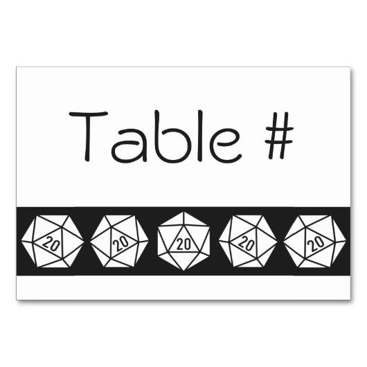 Tabletop Chic in der schwarzen Tischkarte Tischnummer (Vorderseite)