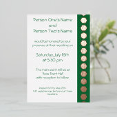 Tabletop Chic in Green Foil Einladung (Stehend vorne)
