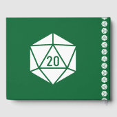 Tabletop Chic in Green Gast Book Gästebuch (Rückseite)