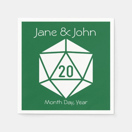 Tabletop Chic in Green Napkins Serviette (Vorderseite)