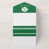 Tabletop Chic in grün All In One Einladung (Außenbereich)