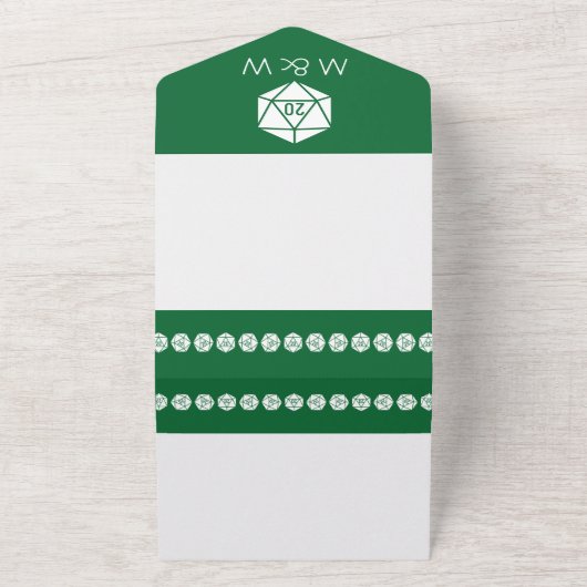 Tabletop Chic in grün All In One Einladung (Außenbereich)