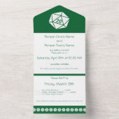 Tabletop Chic in grün All In One Einladung (Innen Boden)