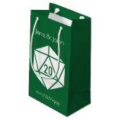 Tabletop Chic in grüner Verpackung Kleine Geschenktüte (Rückseite Schrägansicht)