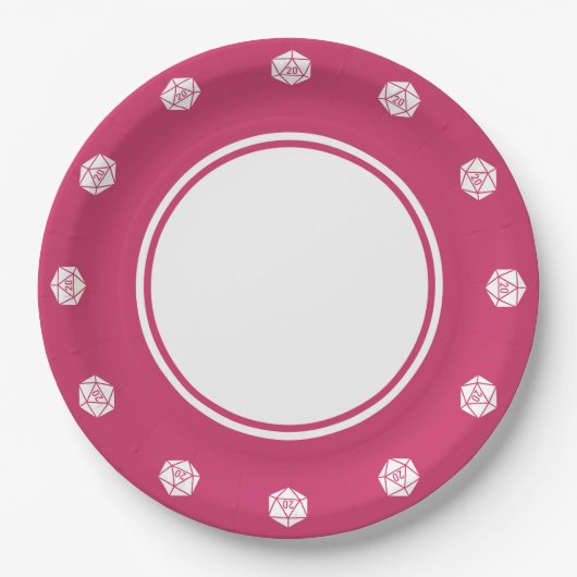 Tabletop Chic in Himbeerpapier-Platte Pappteller (Vorderseite)