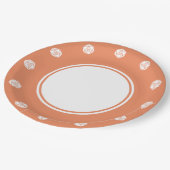 Tabletop Chic in Korallenpapierplatte Pappteller (Schrägansicht)