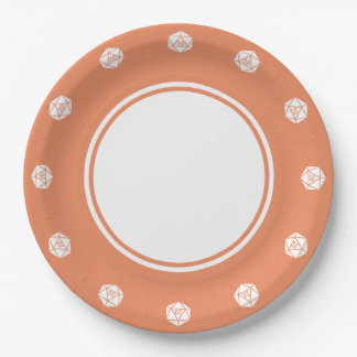 Tabletop Chic in Korallenpapierplatte Pappteller