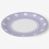 Tabletop Chic in Lavendelpapierplatte Pappteller (Schrägansicht)