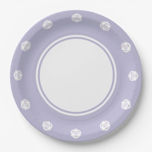 Tabletop Chic in Lavendelpapierplatte Pappteller (Vorderseite)