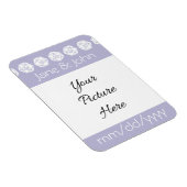 Tabletop Chic in Lavender Rett-the-Date Magnet (Rechte Seite)