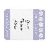 Tabletop Chic in Lavender Rett-the-Date Magnet (Horizontal)