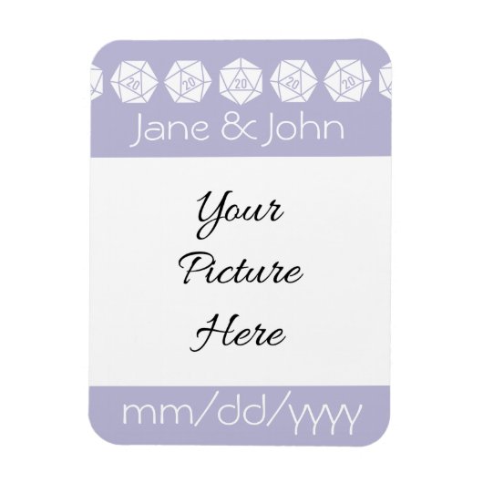 Tabletop Chic in Lavender Rett-the-Date Magnet (Vertikal)