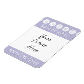 Tabletop Chic in Lavender Rett-the-Date Magnet (Linke Seite)