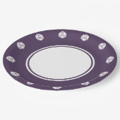Tabletop Chic in Lila Papierplatte Pappteller (Schrägansicht)