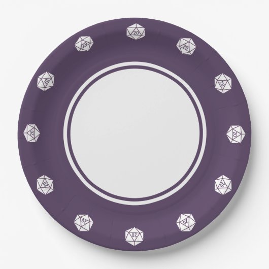 Tabletop Chic in Lila Papierplatte Pappteller (Vorderseite)