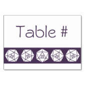 Tabletop Chic in Lila Tafelkarte Tischnummer (Rückseite)