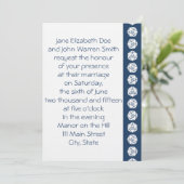 Tabletop Chic in Navy Einladung zur Hochzeit (Stehend Vorderseite)