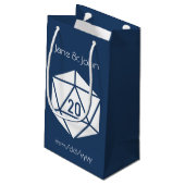 Tabletop Chic in Navy Gift Bag Kleine Geschenktüte (Rückseite Schrägansicht)