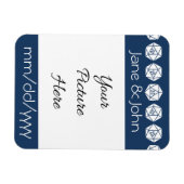 Tabletop Chic in Navy Rett-the-Date Magnet (Horizontal)