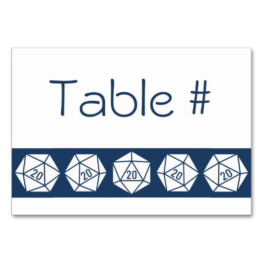 Tabletop Chic in Navy Table Card Tischnummer (Vorderseite)