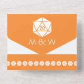 Tabletop Chic in Orange All In One Einladung (Rückseite)