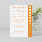 Tabletop Chic in Orange Foil Einladung (Stehend vorne)