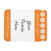 Tabletop Chic in Orange Rett-the-Date Magnet (Horizontal)