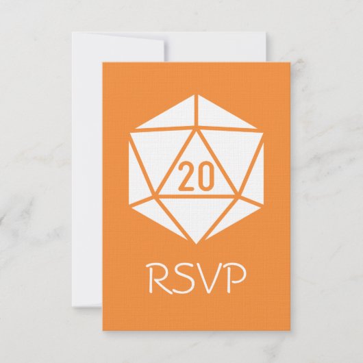 Tabletop Chic in Orange RSVP Karte (Vorderseite)