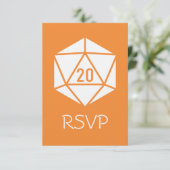 Tabletop Chic in Orange RSVP Karte (Stehend Vorderseite)