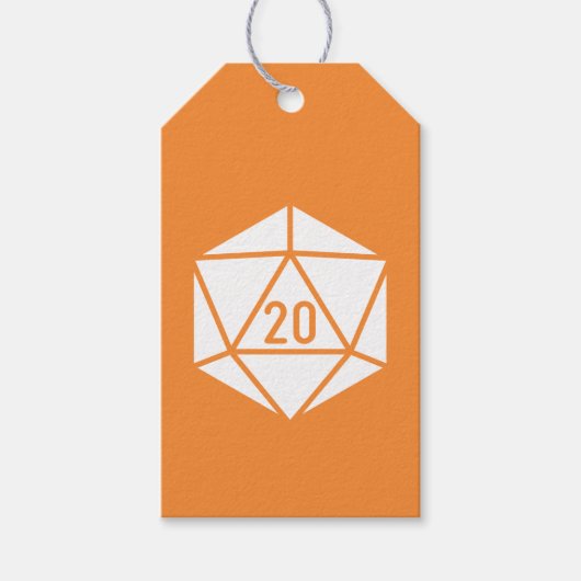 Tabletop Chic in Orangefarbenem Geschenk Geschenkanhänger (Vorderseite)