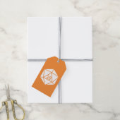 Tabletop Chic in Orangefarbenem Geschenk Geschenkanhänger (Mit Garn)