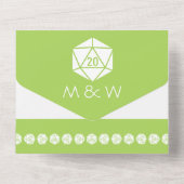 Tabletop Chic in Peridot All In One Einladung (Rückseite)