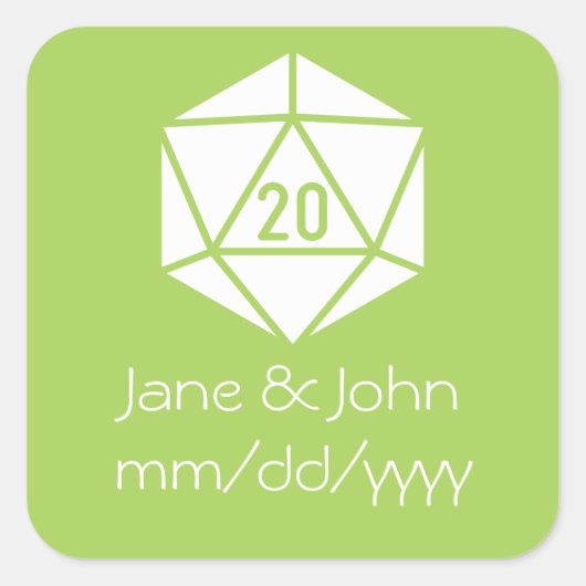 Tabletop Chic in Peridot Aufkleber (Vorderseite)